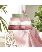 Set de 2 serviettes + 2 draps de bain Rose hibiscus