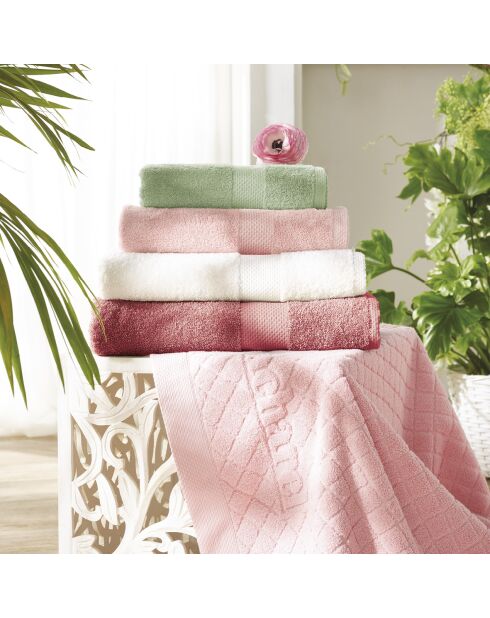Set de 2 serviettes + 2 draps de bain Rose hibiscus