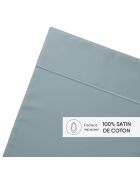 Drap plat satin de coton - Uni 1 baratta Bleu 09