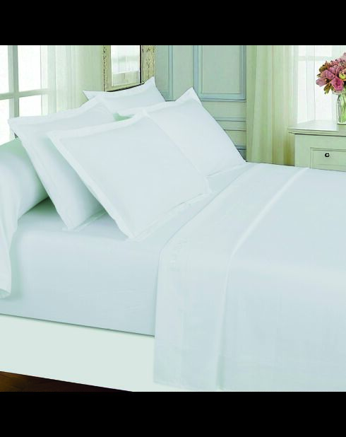 Drap plat satin de coton - Uni 1 baratta Vert 01