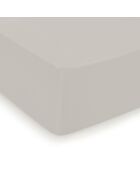 Drap-housse satin de coton Uni Taupe