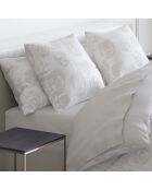 Drap-housse satin de coton Uni Taupe