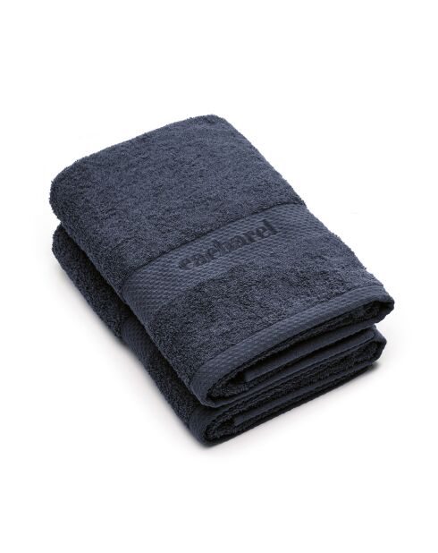 Set de 2 serviettes Bleu Marine - 50 x 100 cm