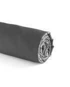 Drap-housse satin de coton Uni Gris foncé