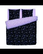 Parure housse de couette satin de coton Eden Sauvage Noir