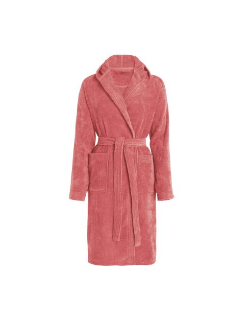 Peignoir avec capuche en coton ulta absorbant - Rose hibiscus - S / M