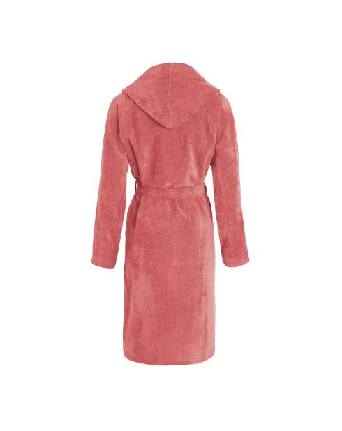 Peignoir avec capuche en coton ulta absorbant - Rose hibiscus - S / M