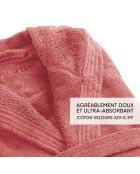 Peignoir avec capuche en coton ulta absorbant - Rose hibiscus - S / M