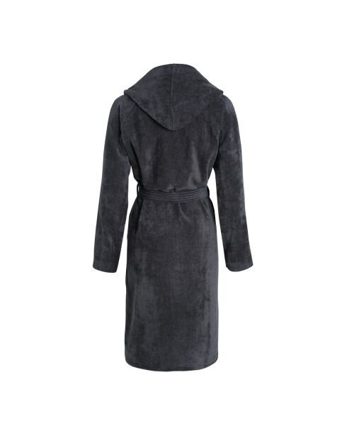 Peignoir avec capuche en coton ultra absorbant - Gris foncé