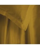 Parure drap plat + drap-housse + taies carrées satin de coton Uni 1 baratta Jaune 01