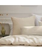 Set de 2 taies d'oreiller gaze de coton Uni Taupe 07 - 2 x (50 x 70 cm)