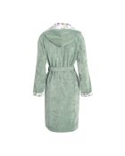 Peignoir avec capuche en coton ultra absorbant - Jardin de roses Vert - M/L