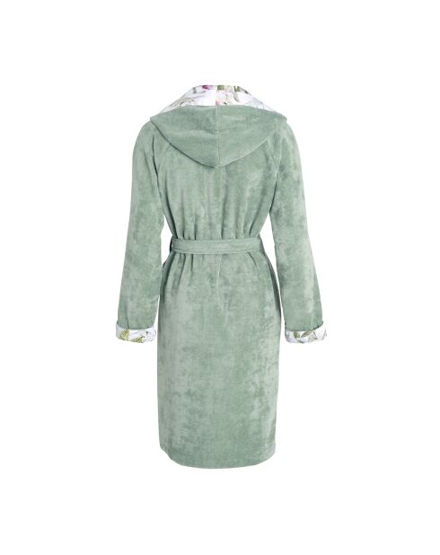 Peignoir avec capuche en coton ultra absorbant - Jardin de roses Vert - M/L
