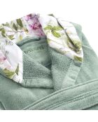 Peignoir avec capuche en coton ultra absorbant - Jardin de roses Vert - M/L