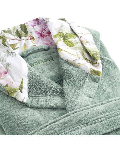 Peignoir avec capuche en coton ultra absorbant - Jardin de roses Vert - M/L