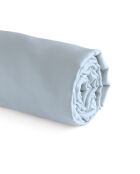 Drap-housse satin de coton Uni Bleu sarcelle