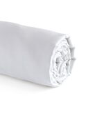 Drap-housse satin de coton Uni Blanc