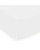 Drap-housse satin de coton Uni Blanc