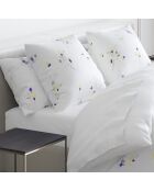 Drap-housse satin de coton Uni Blanc