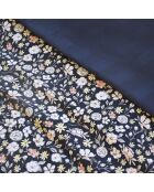 Parure housse de couette satin de coton Meadow Bleu foncé