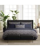 Parure housse de couette satin de coton Meadow Bleu foncé