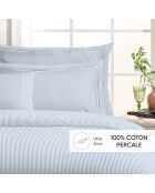 Taie de traversin satin de coton - Saclay Bleu clair - 43 x 210 cm