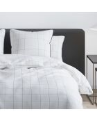 Set de 2 taies d'oreiller satin de coton Caren Blanc - 50 x 70 cm