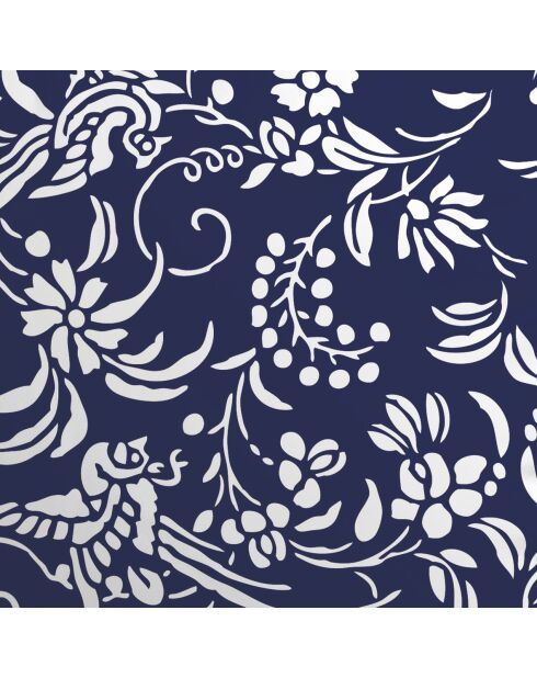 Set de 2 taies d'oreiller satin de coton Birds Bleu - 63 x 63 cm