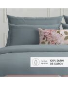 Taie d'oreiller satin de coton - Uni 1 baratta Bleu 09