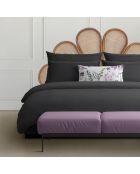 Taie d'oreiller satin de coton - Uni 1 baratta Gris 03