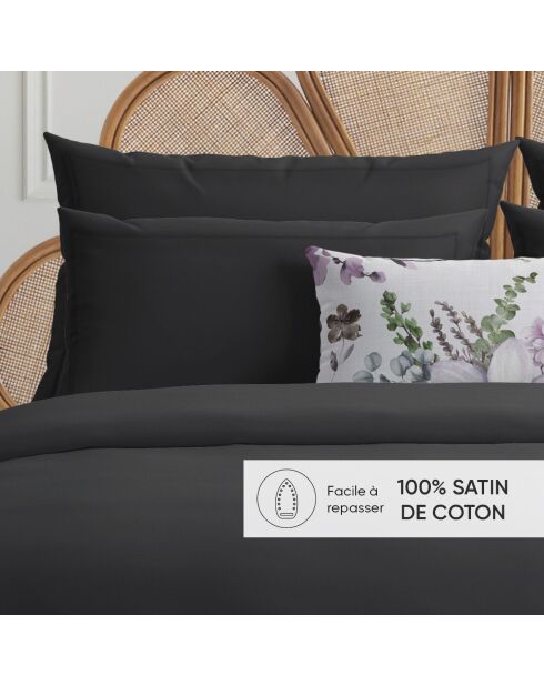 Taie d'oreiller satin de coton - Uni 1 baratta Gris 03