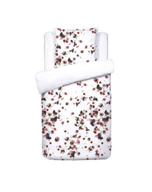 Parure housse de couette satin de coton Aurore Blanc