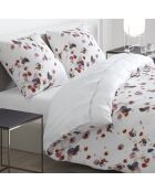 Parure housse de couette satin de coton Aurore Blanc