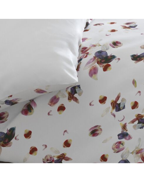 Parure housse de couette satin de coton Aurore Blanc