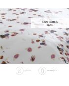 Parure housse de couette satin de coton Aurore Blanc