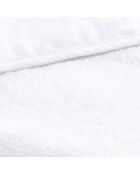 Cape de bain bébe en 100% coton super absorbant blanc - 70 x 70 cm