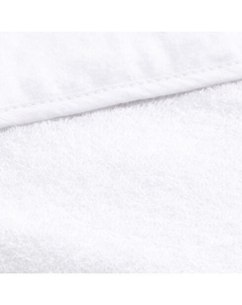 Cape de bain bébe en 100% coton super absorbant blanc - 70 x 70 cm
