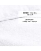 Cape de bain bébe en 100% coton super absorbant blanc - 70 x 70 cm