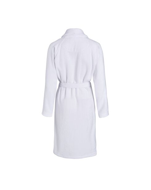 Peignoir avec col châle en coton ultra absorbant - Blanc