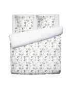 Parure housse de couette satin de coton - Petit bosquet Blanc