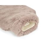 Bouillotte avec housse en imitation fourure - Rose clair - 20 x 33 cm