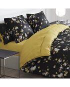 Parure housse de couette satin de coton Aurore Ocre