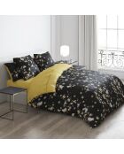 Parure housse de couette satin de coton Aurore Ocre