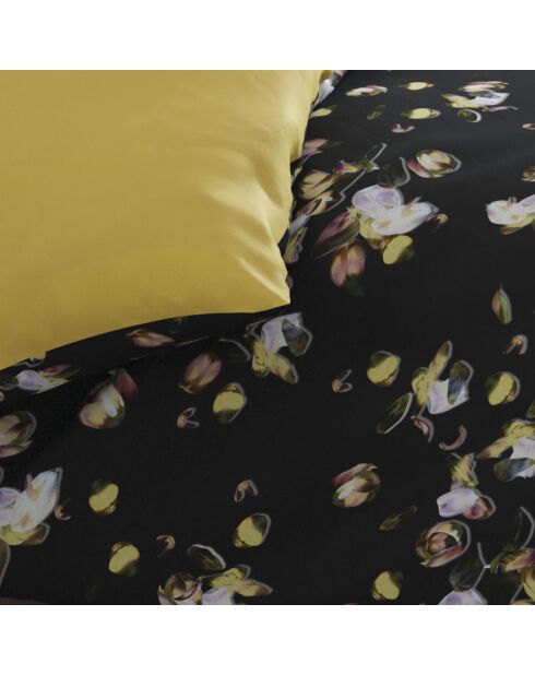 Parure housse de couette satin de coton Aurore Ocre