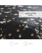 Parure housse de couette satin de coton Aurore Ocre