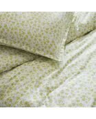 Set de 2 taies d'oreiller satin de coton Eglantine Blanc / Lemon