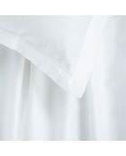 Parure drap plat + drap-housse + taies rectangles satin de coton Uni 1 baratta Blanc 01