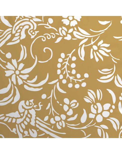 Set de 2 taies d'oreiller satin de coton Birds Jaune - 63 x 63 cm