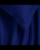 Parure drap plat + drap-housse + taies rectangles satin de coton - Uni 1 baratta Bleu 04