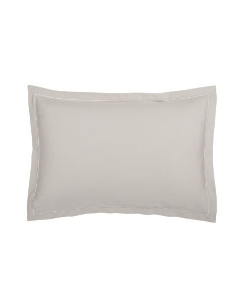 Taie d'oreiller satin de coton - Uni 1 baratta Taupe 04 - 2 x (50 x 70 cm)